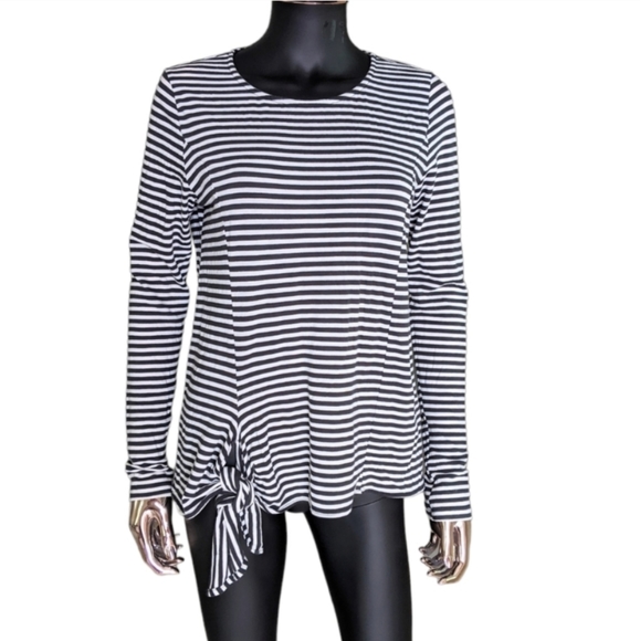 ⭐ Anthropologie London T.LA Stripes LONG SLEEVE WOMEN'S TOP BLOUSE - Picture 2 of 11